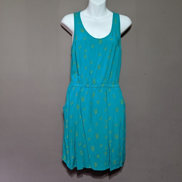 Teal Massimo Dress with Yellow Pattern - Picture 1 of 5